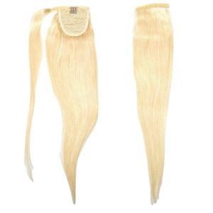 Blonde Ponytail Hair Lengths: 20″ – 24″ Hair Color: Blonde Hair Type: Ponytail Hair Style: Straight Weight: 20" 80 grams / 22" 90 grams / 24" 100 grams