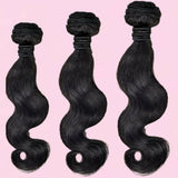Brazilian Body Wave Bundle Deals offer (3) bundles per package. The hair extensions can be colored and styled to your desired look.  Lengths:  10" - 32" Wefts:  Machine Double Stitch Style:  Body Wave Bundles:  Three Per Bundle Deal Weight:  Per Bundle - 100 grams / 3.5 oz - 300 grams / 10.5 oz Total